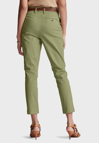 Grüne, gerade geschnittene Hose von Ralph Lauren für Damen