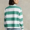 Grüne gestreifte Rugby-Shirts aus Jersey von Ralph Lauren für Damen
