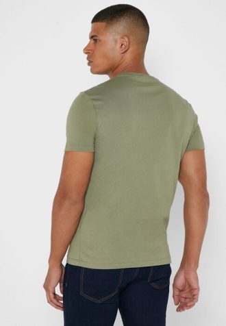 Grüne Herren Ralph Lauren Brust Logo Rundhals T-Shirts