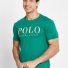 Grüne Herren Ralph Lauren Logo Rundhals T-Shirts