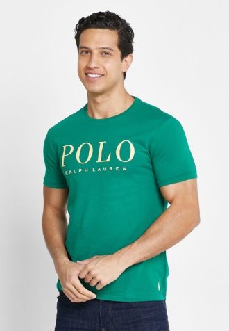 Grüne Herren Ralph Lauren Logo Rundhals T-Shirts