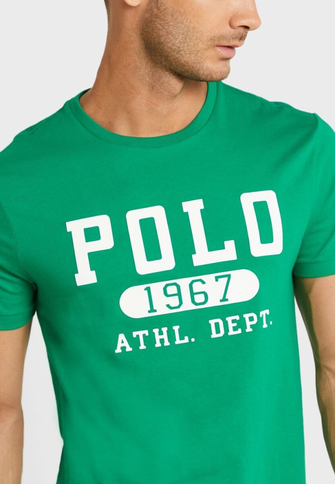 Grüne Herren Ralph Lauren Logo Rundhals T-Shirts