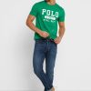 Grüne Herren Ralph Lauren Logo Rundhals T-Shirts