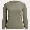 Grüne Langarmshirts aus Baumwollmischung von Ralph Lauren für Damen