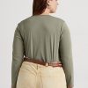 Grüne Langarmshirts aus Baumwollmischung von Ralph Lauren für Damen