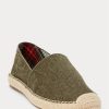 Grüne Ralph Lauren Cevio Washed Canvas Espadrille für Herren