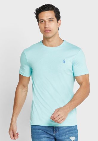 Grüne Ralph Lauren Essential T-Shirts mit Rundhalsausschnitt für Herren