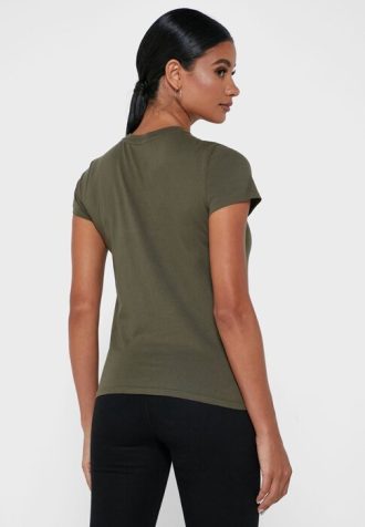 Grüne Ralph Lauren Graphic Rundhals-T-Shirts für Damen