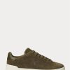 Grüne Ralph Lauren Heritage Court II Wildleder-Sneaker für Herren