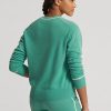 Grüne Ralph Lauren Kaschmirpullover mit Rundhalsausschnitt für Damen