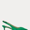 Grüne Ralph Lauren Lolah Slingback-Pumps aus Nappaleder für Damen