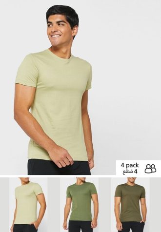 Grüne Ralph Lauren T-Shirts mit Rundhalsausschnitt im 3er-Pack für Herren