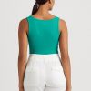 Grüne Ralph Lauren Tanktops aus Baumwollmischung für Damen