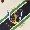 Große Devyn-Tragetaschen aus Canvas mit natürlichem/grafischem Streifenmuster für Damen von Ralph Lauren