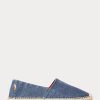Hellblaue Herren-Freizeitschuhe Ralph Lauren Cevio Washed Canvas