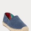 Hellblaue Herren-Freizeitschuhe Ralph Lauren Cevio Washed Canvas