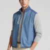 Hellblaue Ralph Lauren Performance French Terry-Weste für Herren