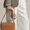 Hellbraune Satteltaschen aus Kalbsleder von Ralph Lauren Polo ID für Damen