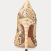 Hellgelbe Ralph Lauren Celia Python Heels für Damen