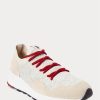 Hellgraue Ralph Lauren Trackster 200II Knit Sneakers für Herren