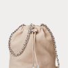 Hellrosa Damen Ralph Lauren Washed Leather Medium Emmy Bucket Bags
