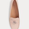 Hellrosa Ralph Lauren Barnsbury Driver-Loafer aus Nappaleder für Damen