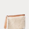 Honig/Creme Damen Ralph Lauren Shearling Envelope Handtasche