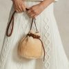 Honig/Creme Damen Ralph Lauren Shearling Mini Bellport Bucket Bags