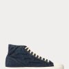Indigo Herren Ralph Lauren Mayport Indigo Canvas Sneakers