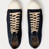 Indigo Herren Ralph Lauren Mayport Indigo Canvas Sneakers