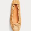 Khakifarbene Ballerinas „The Suede Pony“ von Ralph Lauren für Damen