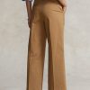 Khakifarbene Chinohose mit weitem Bein für Damen von Ralph Lauren