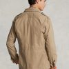 Khakifarbene Ralph Lauren Dobby Utility Overshirt-Jacken für Herren