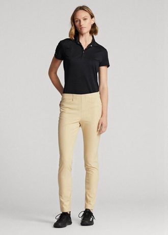 Khakifarbene Ralph Lauren GolfStretch-Sporthose für Damen
