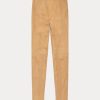 Khakifarbene Ralph Lauren Leggings aus Lammfell-Wildleder für Damen