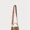 Khakifarbene Ralph Lauren Tayler Umhängetaschen aus Kunstschlangenleder für Damen