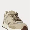 Khakifarbene Ralph Lauren Trackster 200 Sneakers für Herren