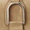 Khakifarbene Ralph Lauren Welington-Schultertaschen aus Kalbswildleder für Damen