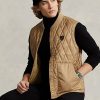 Khakifarbene, wasserabweisende Steppweste von Ralph Lauren für Herren