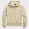 Khakifarbener Ralph Lauren-Hoodie aus Baumwollfleece für Damen