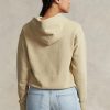 Khakifarbener Ralph Lauren-Hoodie aus Baumwollfleece für Damen
