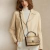 Kupferfarbene Ralph Lauren The Python RL Top Handle Handtasche für Damen