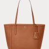 Lauren Tan Damen Ralph Lauren Crosshatch Leder Medium Clare Tragetaschen
