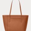 Lauren Tan Damen Ralph Lauren Crosshatch Leder Medium Clare Tragetaschen