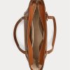 Lauren Tan Damen Ralph Lauren Crosshatch Leder Medium Clare Tragetaschen