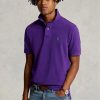 Lila Poloshirts aus Mesh für Herren von Ralph Lauren Custom Slim Fit Lila Poloshirts aus Mesh für Herren von Ralph Lauren Custom Slim Fit