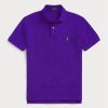 Lila Poloshirts aus Mesh für Herren von Ralph Lauren Custom Slim Fit Lila Poloshirts aus Mesh für Herren von Ralph Lauren Custom Slim Fit