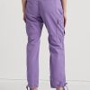 Lila Ralph Lauren Featherweight Twill Cargo Knöchelhose für Damen