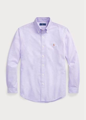 Lila Ralph Lauren Slim Fit Oxford-Hemden für Herren