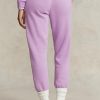 Lilafarbene Ralph Lauren Fleece-Sporthose für Damen